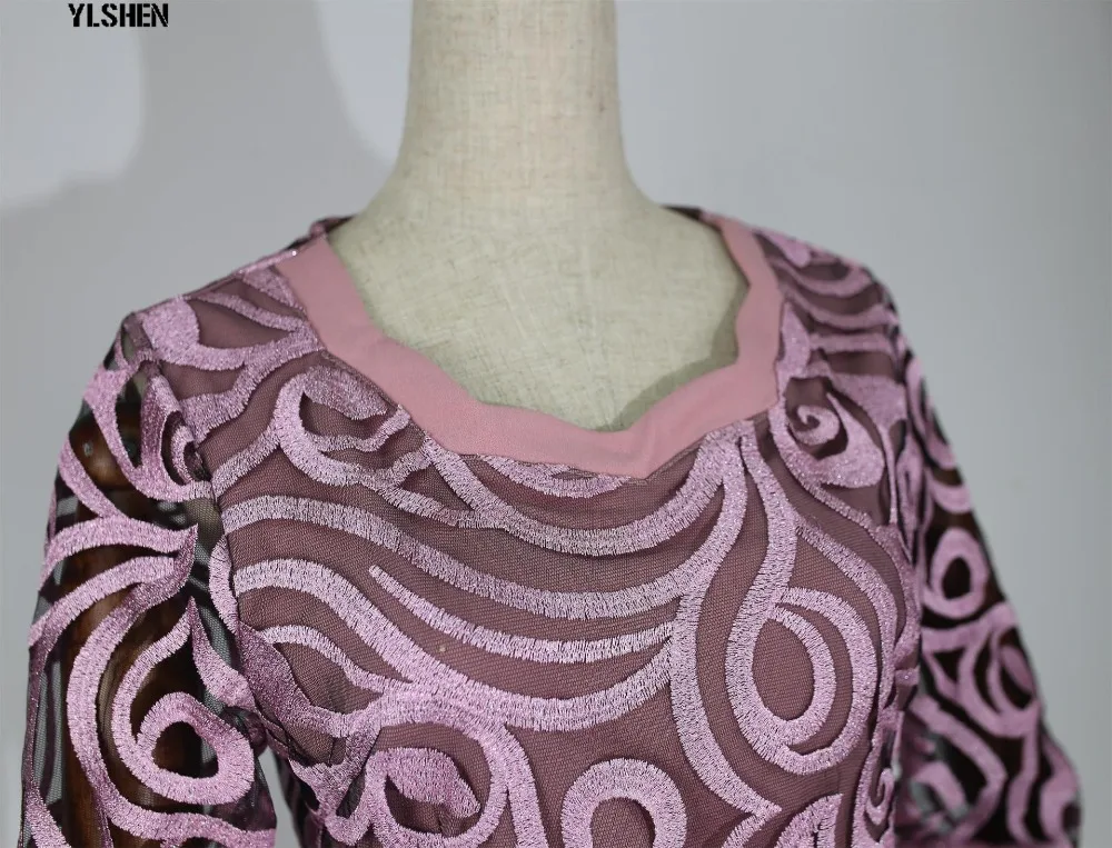 African Dresses for Women Dashiki 2019 New African Clothes Bazin Rich Sexy Slim Lace Embroidery Robe Africain Grown Africa Dress 09