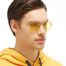 Новые солнцезащитные очки ночного видения, мужские брендовые Дизайнерские Модные поляризованные очки для ночного вождения, улучшенный светильник, 3025