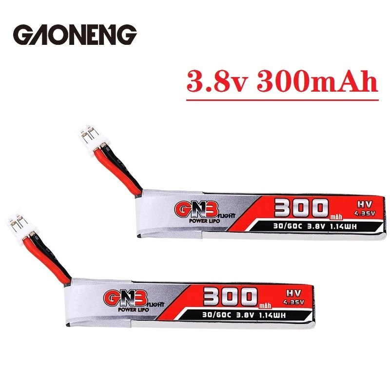 2 шт. GAONENG GNB 1S 300 мАч 3 8 в 30C/60C LiHV Lipo батарея PH2.0 разъем для UK65 US65 Happymodel Mobula7Snapper BetaFPV 65S