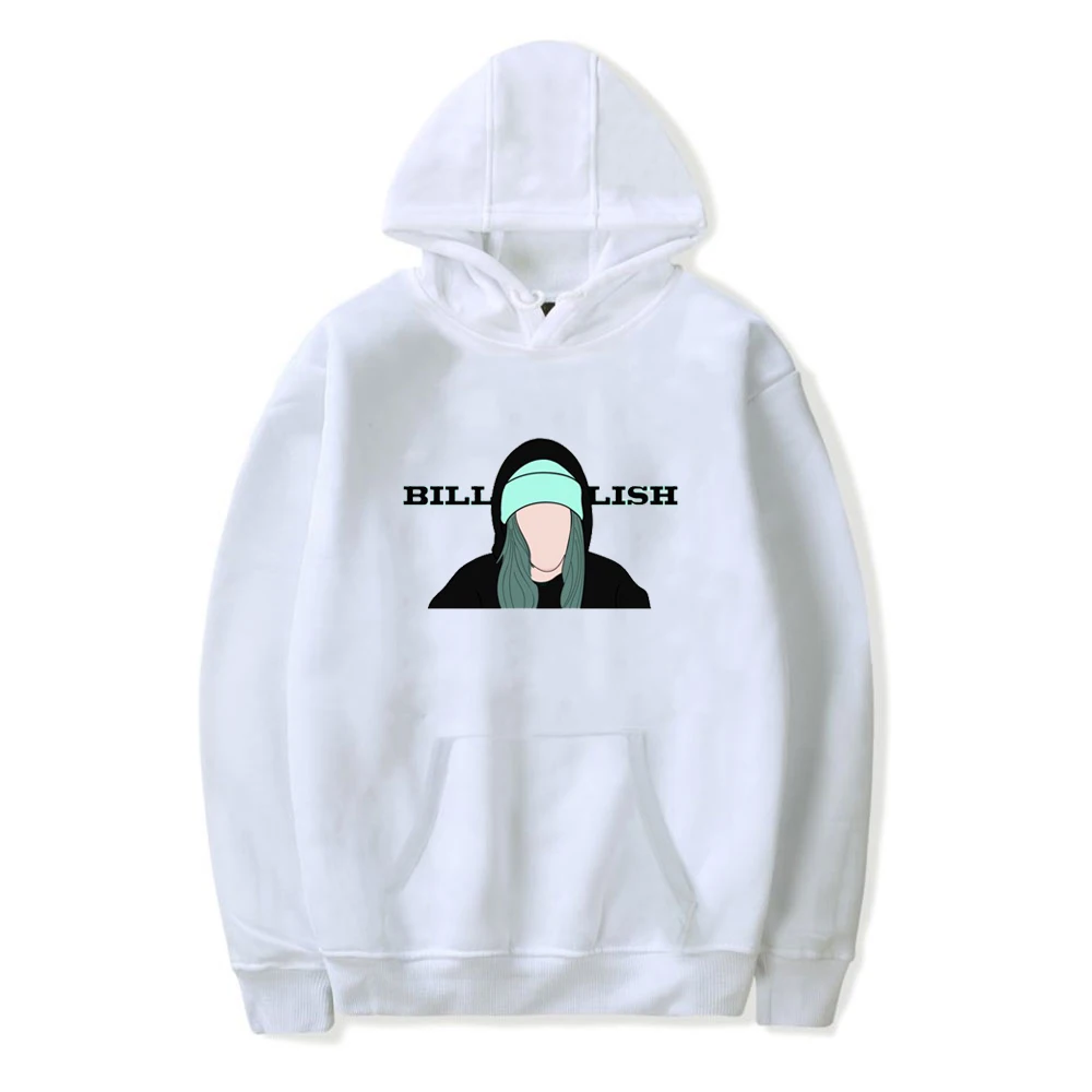 Детские толстовки с капюшоном KPOP Billie Eilish, детские толстовки с принтом для мальчиков и девочек, повседневные спортивные осенне-зимние топы для девочек