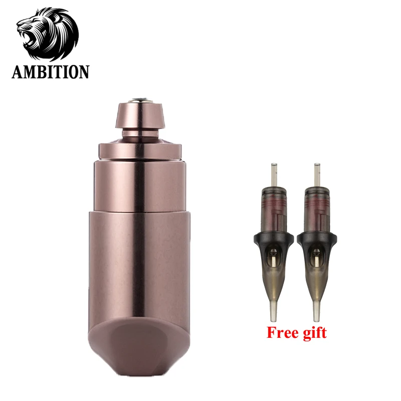

Ambition Machine Short Tattoo Pen Rotary Cartridge Tattoo Machine Strong Power Liner& Shader Silicone Hook Line Free Gift