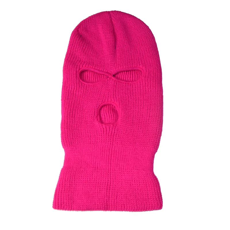 Ski Mask 3 Holes Balaclava Full Face Windproof Knit Hat Sport Beanies Winter Warm Cap for Men and Women Outdoo Cycling Head Hood