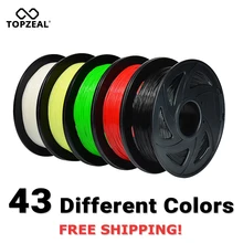 TOPZEAL 3D принтер PLA Филамент 1.75мм Филамент мерная точность+/-0.02мм 1кг 343м 3D печатный материа Русский склад в Москве