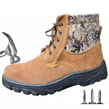 Рабочая страховая обувь; зимние теплые мужские ботинки с противоклеевым прокалыванием; хлопковая обувь со стальным носком; хлопковая обувь для холодной работы; Водонепроницаемая защитная обувь