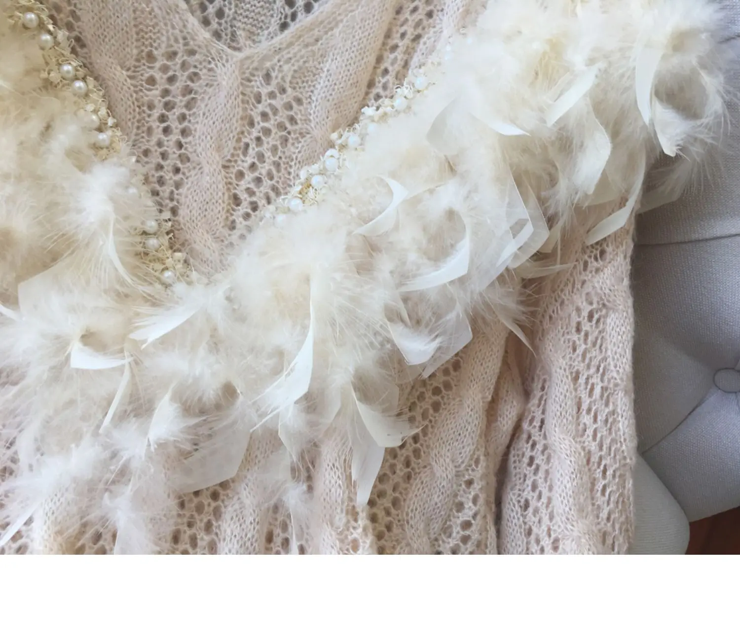 New autumn fairy feathers nail bead sets mohair sweaters in long loose thin sweater
