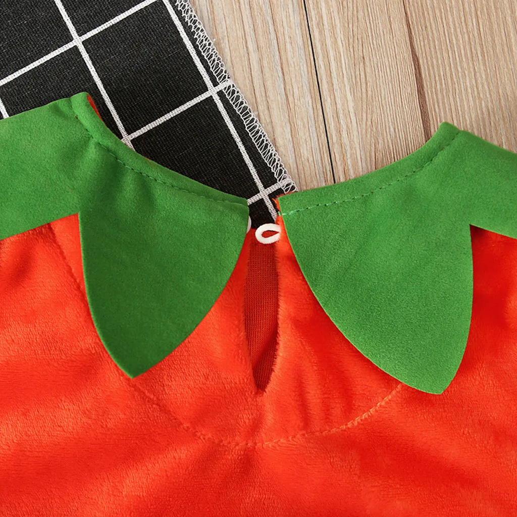 SZYADEOU Halloween Boys and Girls sets Toddler Infant Baby Pumpkin Vest Tops Hat Outfits Costume Set Wholesale Dropshipping