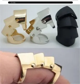 

2019 Gothic Punk Knuckle Armour Joint Rings Personalized For Women Vintage Knight Finger Men Ring Silver Black Party Jewelry