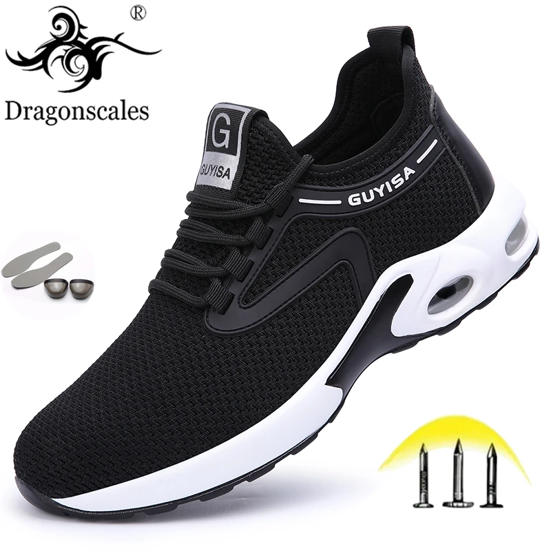 

Work Safety Shoes Breathable Anti-Smashing Lightweight Non-Slip Indestructible Sneakers With Steel Toe Cap Comfortable Men Boots