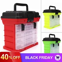 26x15x25 см, 4 слоя, портативная Рыболовная катушка, приманка, ящик для хранения инструментов, карп, рыболовные снасти, коробки