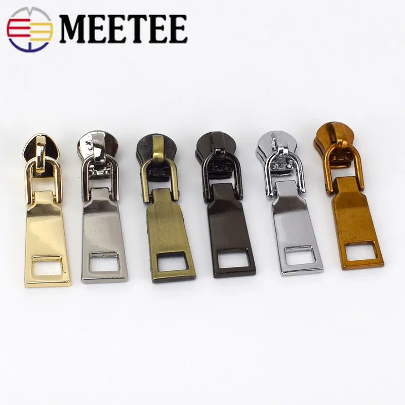 Meetee 25 шт. Модные 5# металлические ползунки для молнии куртки одежда молния голова тянет молния Ремонтный комплект DIY сумка Швейные аксессуары