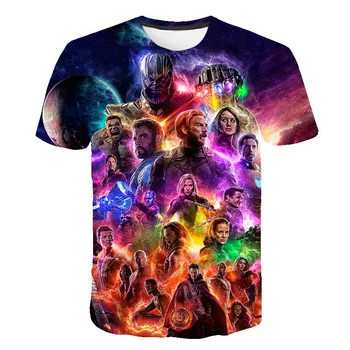

Boys T-shirt kids Avengers Marvel Superhero Anime Thor Hulk Children's Cartoon 3D Baby girls T-shirt teenager summer Tops tees