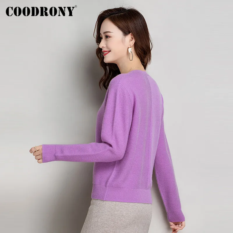 COODRONY Brand Elegant Knitting Slim Pullover Sweaters Female Autumn Winter High Quality Merino Cashmere Jumpers Women W1181