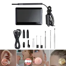 Портативный визуальный эндоскоп в режиме реального времени видео 6 светодиодов мониторинг фото Ушная ложка бороскоп прочный эндоскоп водонепроницаемый осмотр