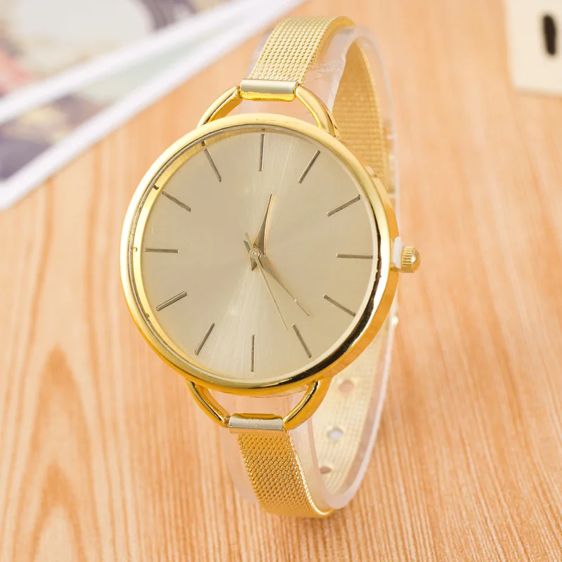 

Gold Silver Hot Selling AliExpress Thermal Gold Aresso Fine Mesh Belt Watch Women's Fashion Watch