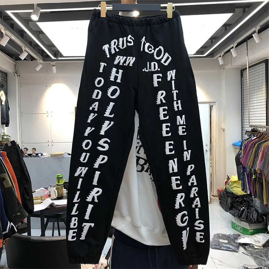 2020ss Kanye West Pants Trust God W.w.j 