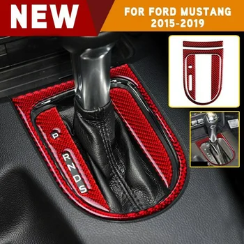 

Left-hand drive Gear Shift trim Interior Accessories Red Carbon Fiber Panel Sticker