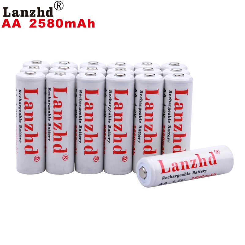 4 40 шт. AA аккумуляторные батареи 1 2 V литиевая батарея Pro 2580 мАч никель металл