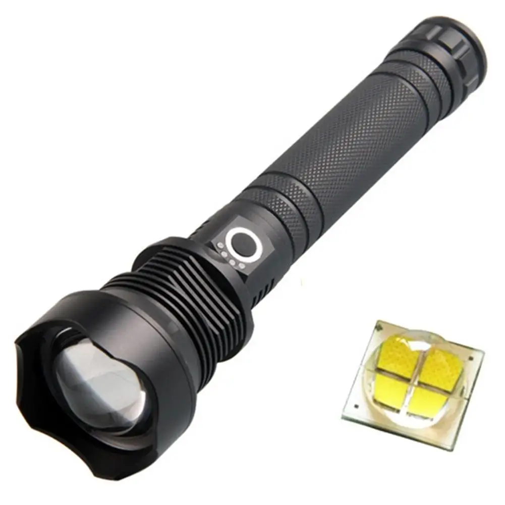 

200000LM XHP70 LED Flashlight Rechargeable Telescopic Zoom Waterproof Camping Flashlight