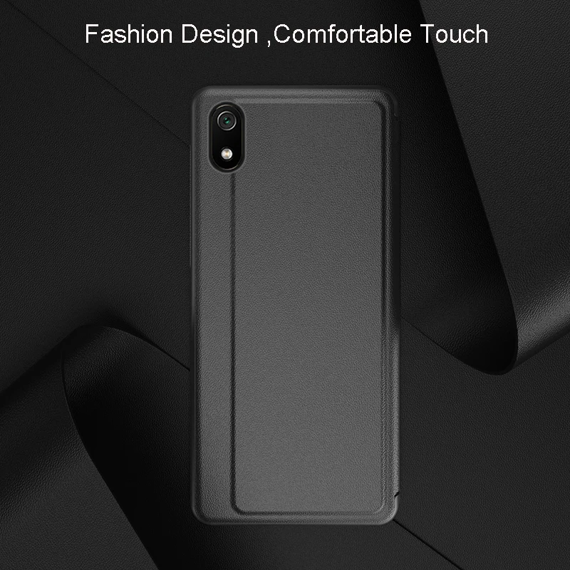 xiaomi leather case design Smart View Cửa Sổ PU Da Điện Dành Cho Xiaomi MI Note 10 Lite CC9E A3 9T Redmi 7 7A 8 8A 9 Note 5 6 7 8 8T 9S 9 Pro Max Ốp Lưng xiaomi leather case card