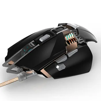 

HOT-KCPDS Gaming Mouse Ergonomic Wired Mouse 7-Key LED 3200 DPI Optical Macro Programmable USB Computer Mouse Wired Gaming Mouse