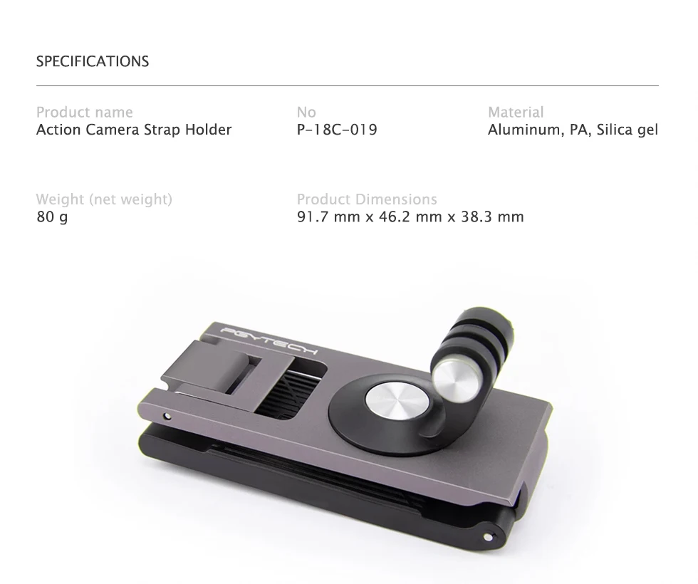 PGYTECH OSMO Карманный регулируемый держатель для экшн-камеры для DJI OSMO Pocket/GoPro/Yi аксессуары
