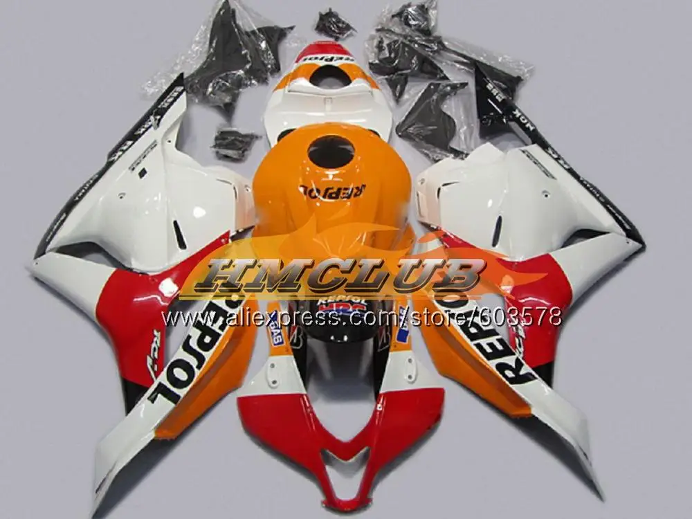 No. 10 Injection For HONDA CBR600RR 2009 2010 2011 2012 Gloss White 75CL.2 CBR 600 RR CBR 600RR CBR600 RR 600 F5 09 10 11 12 Fairings - Цвет: No. 10
