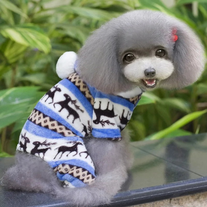 Bichon Maltes jorkie одежда зимняя Пижама для собак Odezda Dlja Sobak комбинезон для собак, костюм оленя Пижама с французским бульдогом