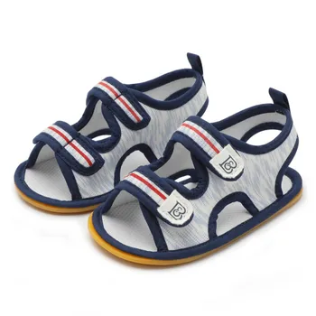 

0-18M Summer Baby Boy Sandals Stitching Printing Casual Shoes Infant Fashion Anti-skid Rubber Sandals Toddler Shoes