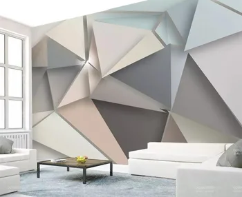 

CJSIR Custom Wallpaper Mural Modern Minimalist 3d Triangle TV Background Wall Papers Home Decor Papel De Parede 3d Wallpaper