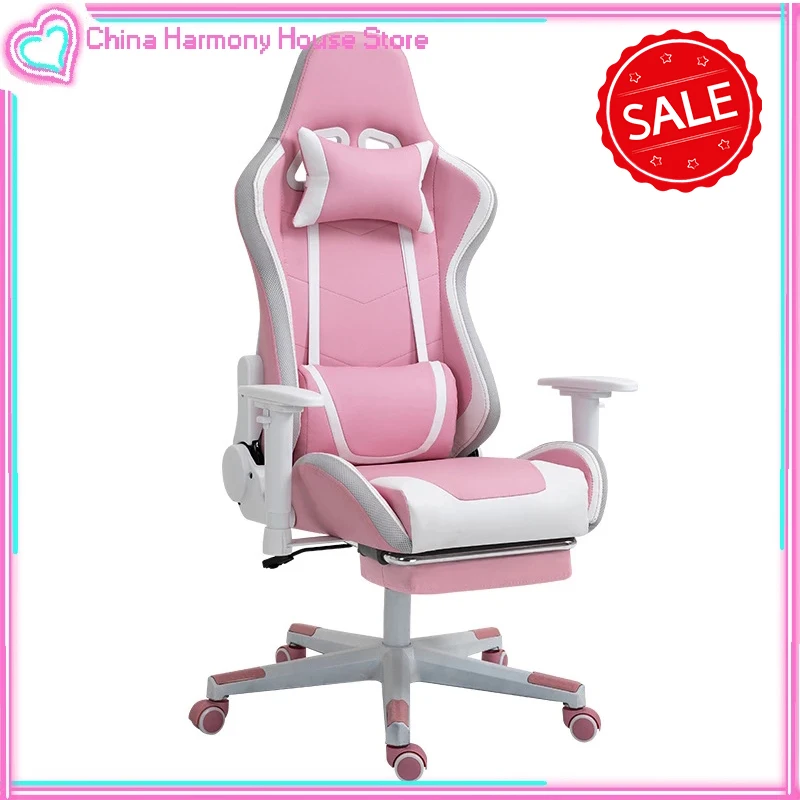 Wcg gaming chair girl cute Chair Reclining Armchair with Footrest Chair