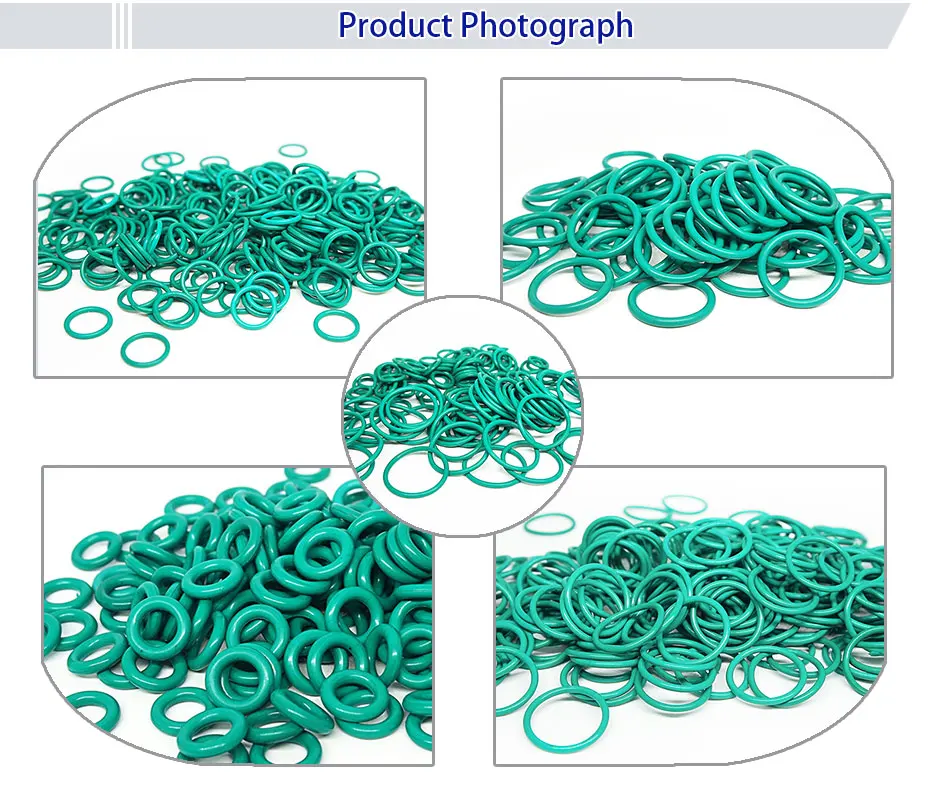 10PC/lot Rubber Ring Green FKM O ring Seals Thickness 5mm OD16/17/18/19/20mm Rubber O-Rings Fuel Washer