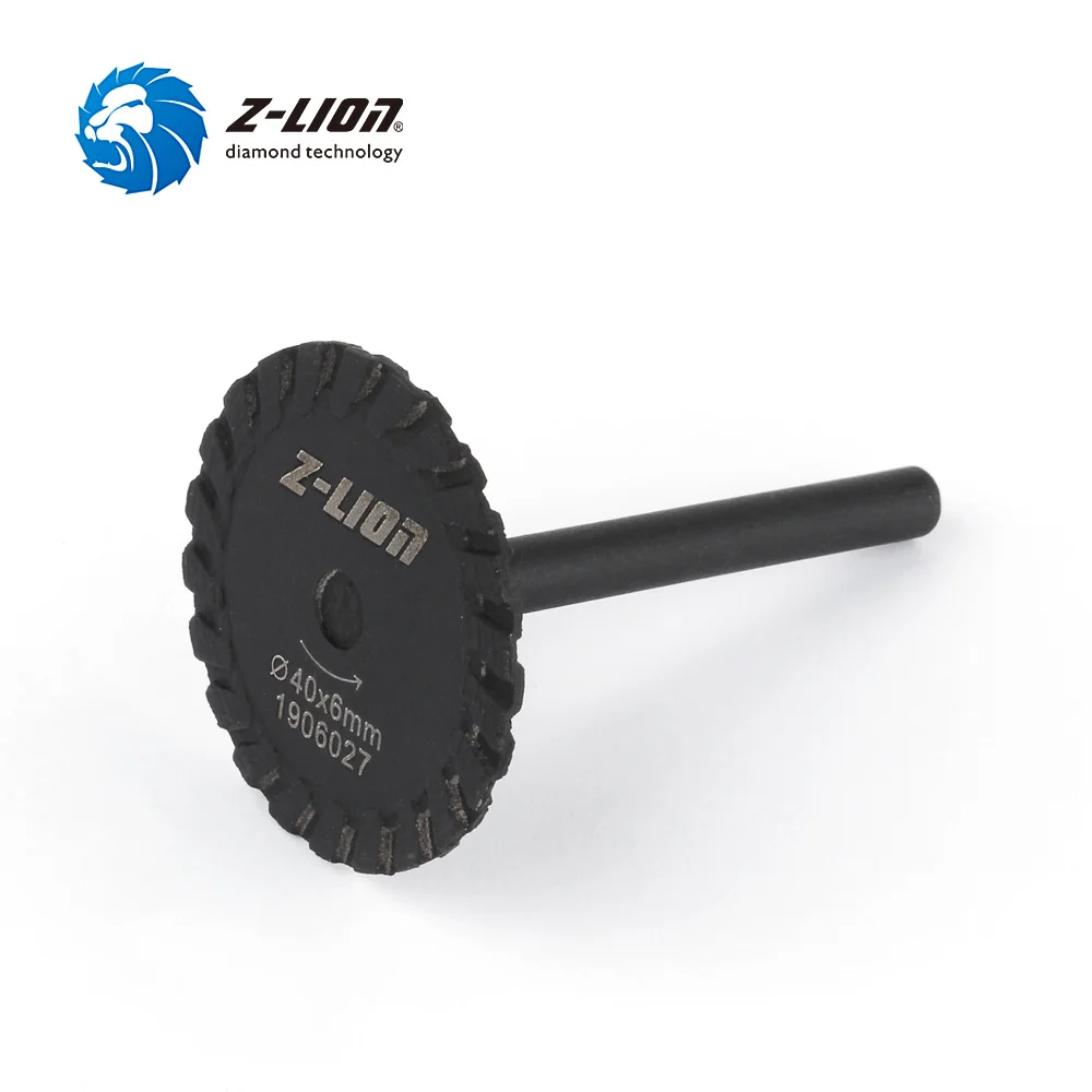 Z-LION 30/40/50 мм Алмазный мини лопатка с турбонаддувом с 6 мм хвостовик влажные Применение резьба режущий диск для гранит, мрамор, камень гравировальный станок - Цвет: 40mm