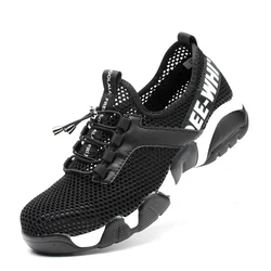 Chaussures de sécurité légères pour hommes et femmes, baskets de travail respirantes, bout en acier, bottes indestructibles 