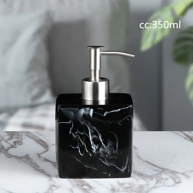 350ml Новинка, имитация мрамора, в полоску, бутылка для лосьона, пресс-тип, портативная бутылка для хранения духов, отель, домашнее украшение ванной комнаты, WSHYUFEI - Цвет: 350ml