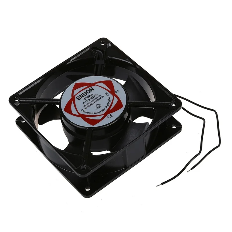 AC 220-240V 0.14A 120mm x 120mm металлический компьютерный вентилятор ЦПУ черный