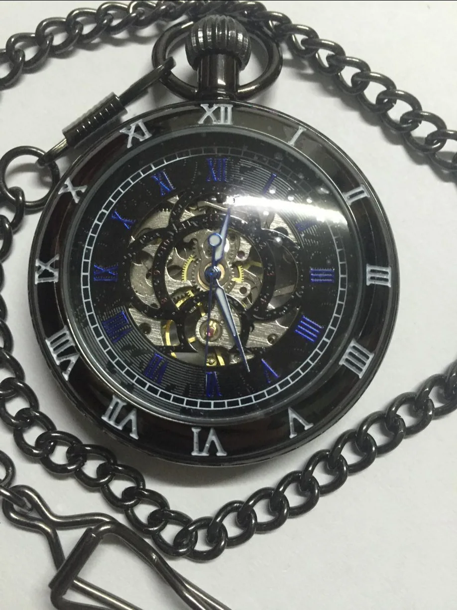 

Koenve Kahn for Rome Flip Retro Classic Varved Mechanical Pocket Watch