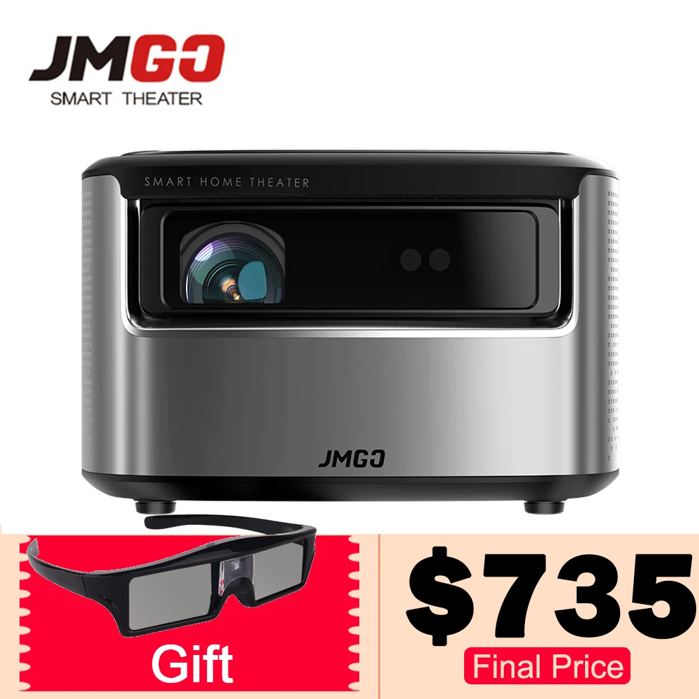 

JMGO N7 DLP Projector 1300 Ansi 1080P Full HD Support 4K TV Video with Android Wifi 3D Home Theater Smart Beamer LED Light