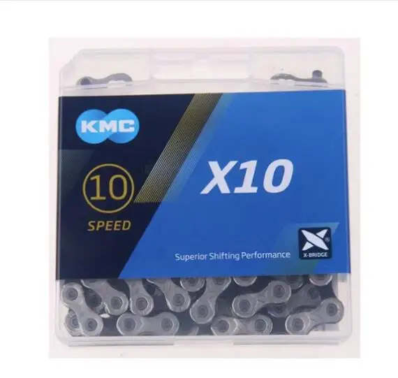 KMC bike chain X8 X9 X10 X11 X12 super Light double X chain 8/9/10/11/12 speed Mountain Road bicycle chain - Цвет: X10