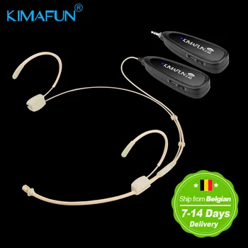 

KIMAFUN 2.4G Wireless Microphone Loudspeaker 30-50m Transmission Dual Ear Headset Megaphone MIC Transmitter With Microphone