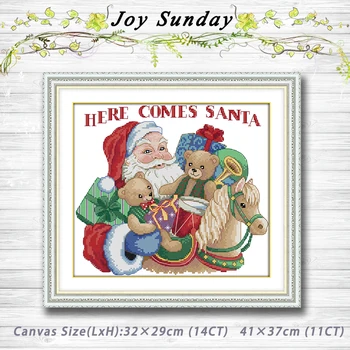 

Christmas gift Santa Claus painting Counted Cross Stitch dmc 11CT 14CT Cross Stitch Set Embroidery Needlework Home decor