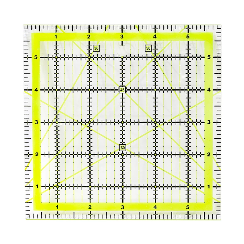 Green/Colorful Acrylic Patchwork Ruler Square/Rectangle Ruler Clothing Craft Tools For DIY Sewing Measuring Tools Drawing Ruler 