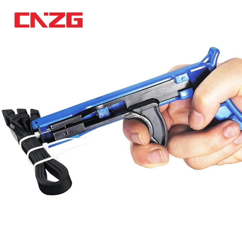 TG-100 Blue Cable Nylon Tie Wrap Gun Width Zip Tensioning Tool GVW 