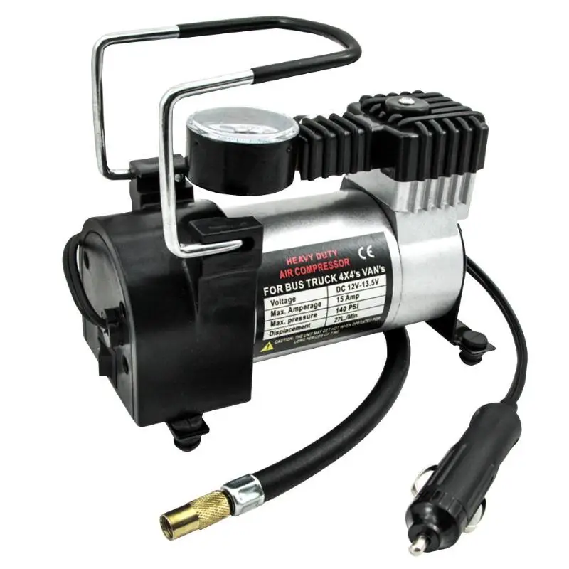 

12V Portable Car Tire Pump Air Compressor 140PSI Electric Tyre Inflator for TIROL Provide 140 Psi Pressure Inflation Convenient