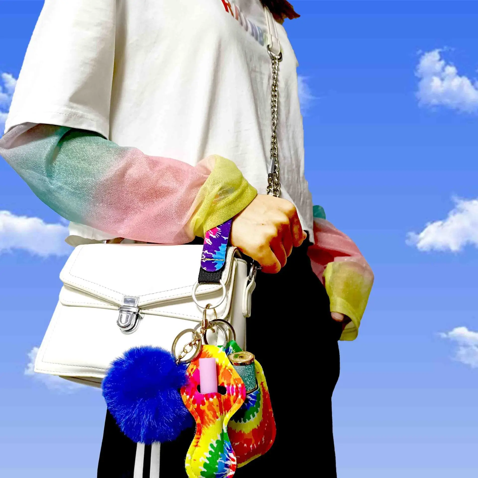 

Сигнализация, персональный комплект брелоков Autodefensa, охранная сигнализация, набор дезинфицирующих средств для рук, набор помад, брелок на замке