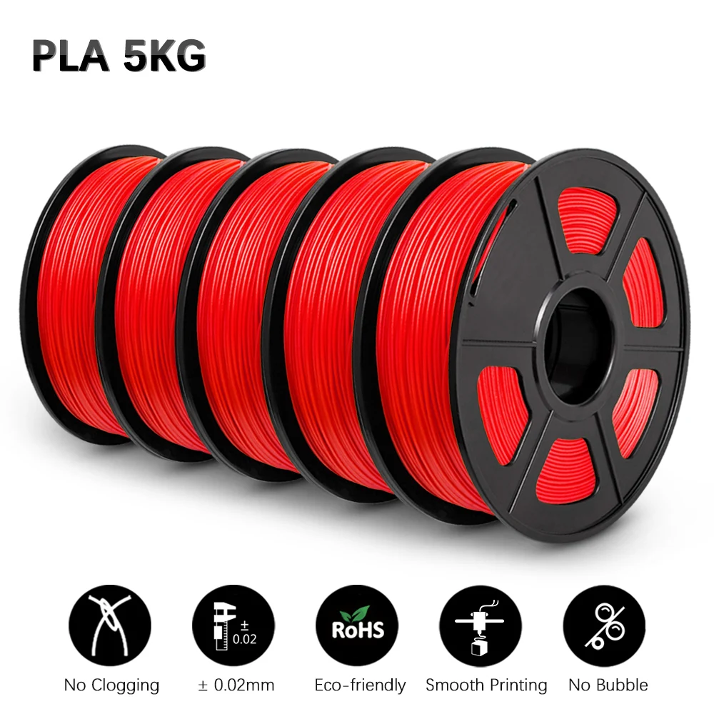 SUNLU PLA Filament 1.75mm 5 Rolls Of 3D Printer Filaments to PLA 3D Printing Materials 5pcs/set 3d Filament PLA PLUS bulk pla filament 3D Printing Materials