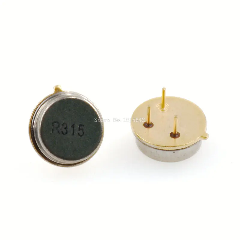 5PCS Round 315MHZ 315mhz Filter SAW Oscillator Resonator R315A R315 TO-39 3 Pins quartz resonator ceramic filter