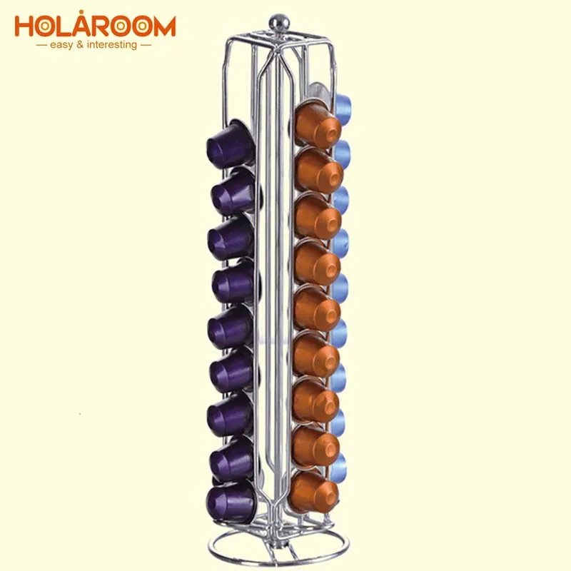 

Coffee Capsules Dispensing Tower Stand Durable Coffee Pod Holder For 40 Nespresso Coffee Capsules soporte capsulas nespresso