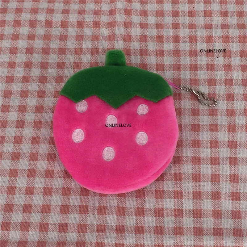 Summer Fruit-CUTE Strawberry , Pineapple Etc. Plush 10-11CM Coin Purse Wallet , Coin BAG Pouch monedero gato