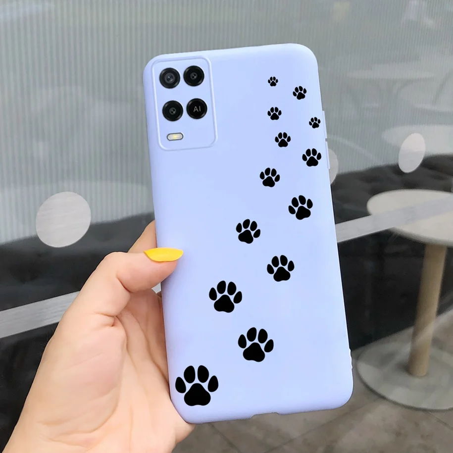 phone pouches For OPPO A54 A 54 2021 Case Silicone Phone Cover For OPPOA54 CPH2239 CPH2195 A 54 5G Shockproof Soft Bumper 6.5 inch Cute Covers mobile pouch