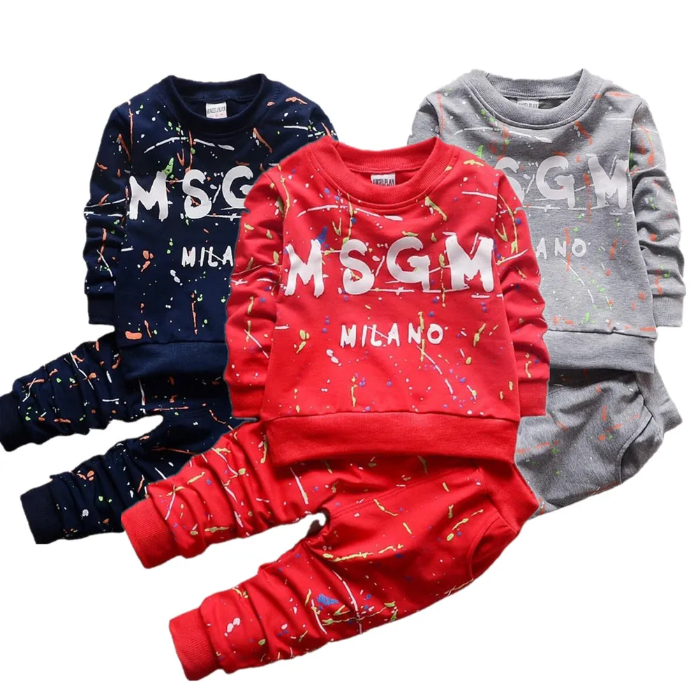 Autumn Winter Children Clothing Boy Girl Keep Warm Long Sleeve Sweaters+Pants Fashion Kids Clothes Sports Suit For Boys | Детская одежда
